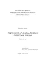 prikaz prve stranice dokumenta Razvoj web aplikacija pomoću okruženja Django