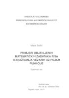 prikaz prve stranice dokumenta Primjeri objavljenih matematičkih zadataka PISA istraživanja vezanih uz pojam funkcije