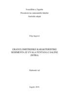 prikaz prve stranice dokumenta Granulometrijske karakteristike sedimenta iz uvala Funtana i Saline (Istra)