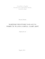 prikaz prve stranice dokumenta Marinske miocenske naslage na području Gornja planina - Karivaroš