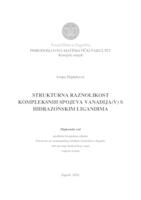 prikaz prve stranice dokumenta Strukturna raznolikost kompleksnih spojeva vanadija(V) s hidrazonskim ligandima