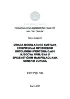 prikaz prve stranice dokumenta Izrada modularnog sustava CRISPR/dCas9 upotrebom ortolognih proteina Cas9 i njegova primjena u epigenetičkim manipulacijama genskih lokusa