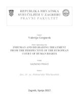 prikaz prve stranice dokumenta Neljudsko i ponižavajuće postupanje iz perspektive Europskog suda za ljudska prava