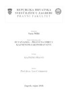 prikaz prve stranice dokumenta Eutanazija - pravo na smrt u kaznenom zakonodavstvu
