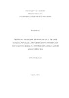 prikaz prve stranice dokumenta Primjena moderne tehnologije u praksi socijalnog rada iz perspektive studenata socijalnog rada: Samoprocjena digitalnih kompetencija