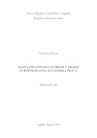 prikaz prve stranice dokumenta Kazna oduzimanja slobode u praksi Europskog suda za ljudska prava