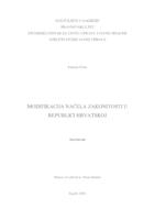 prikaz prve stranice dokumenta Modificiranje načela zakonitosti u Republici Hrvatskoj