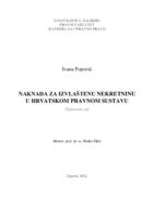 prikaz prve stranice dokumenta Naknada za izvlaštenu nekretninu u Hrvatskom pravnom sustavu