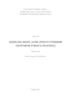 prikaz prve stranice dokumenta Agencijski model javne uprave s posebnim osvrtom na stanje u Hrvatskoj