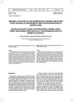 prikaz prve stranice dokumenta Building conceptual and mathematical model for water flow and solute transport in the unsaturated zone at Kosnica site