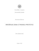 prikaz prve stranice dokumenta Brušenje zuba u fiksnoj protetici