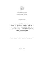 prikaz prve stranice dokumenta Protetska rehabilitacija pokrovnim protezama na implantatima