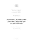 prikaz prve stranice dokumenta Određivanje međučeljusnih odnosa kod kombiniranih protetskih radova