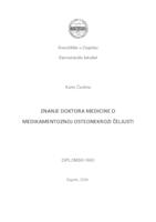 prikaz prve stranice dokumenta Znanje doktora medicine o medikamentoznoj osteonekrozi čeljusti