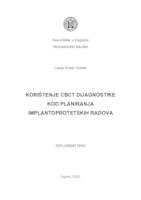 prikaz prve stranice dokumenta Korištenje CBCT dijagnostike kod planiranja implantoprotetskih radova