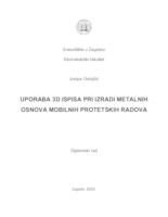 prikaz prve stranice dokumenta Uporaba 3D ispisa pri izradi metalnih osnova mobilnih protetskih radova