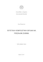 prikaz prve stranice dokumenta Estetika kompozitnih ispuna na prednjim zubima