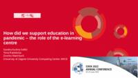 prikaz prve stranice dokumenta How did we support education in pandemic – the role of the e-learning centre