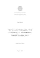 prikaz prve stranice dokumenta Postojanost poliakrilatnih nanopremaza na toplinski modificiranom drvu