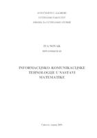 prikaz prve stranice dokumenta Informacijsko-komunikacijske tehnologije u nastavi matematike