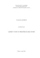 prikaz prve stranice dokumenta ADHD u djece predškolske dobi