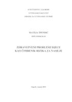 prikaz prve stranice dokumenta Zdravstveni problemi djece kao čimbenik rizika za nasilje