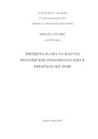 prikaz prve stranice dokumenta Primjena igara na razvoj motoričkih sposobnosti djece predškolske dobi