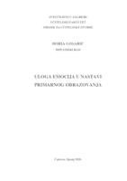 prikaz prve stranice dokumenta Utjecaj emocija u nastavi primarnog obrazovanja