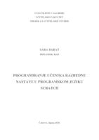 prikaz prve stranice dokumenta Programiranje učenika razredne nastave u programskom jeziku Scratch