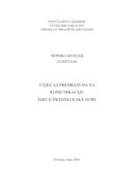 prikaz prve stranice dokumenta Utjecaj predrasuda na komunikaciju djece predškolske dobi