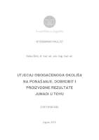 prikaz prve stranice dokumenta UTJECAJ OBOGAĆENOGA OKOLIŠA NA PONAŠANJE, DOBROBIT I PROIZVODNE REZULTATE JUNADI U TOVU